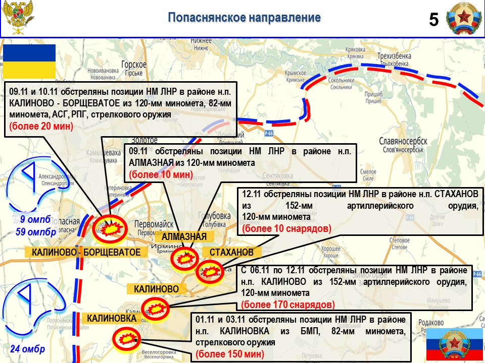 Карта попаснянского района