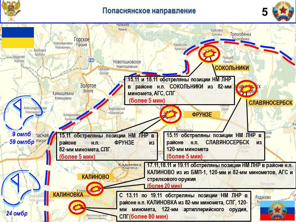 Карта попаснянского района